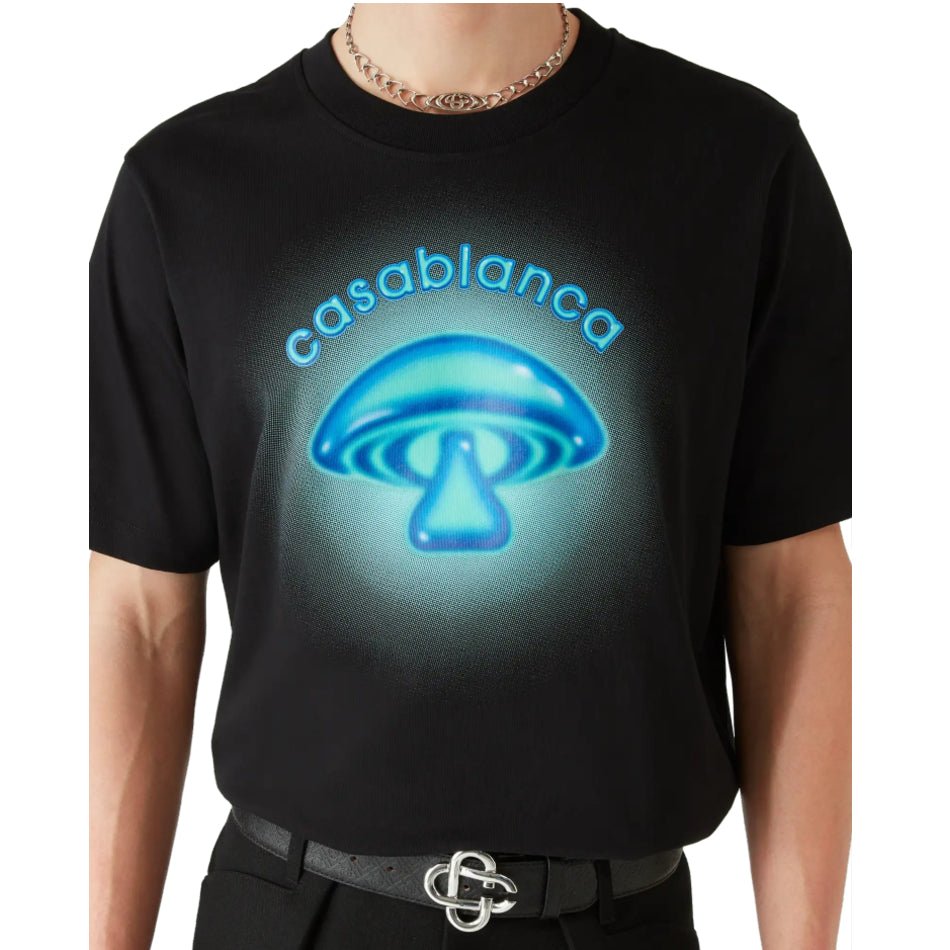 Casablanca Airbrush Mushroom T-Shirt - Black - Escape Menswear