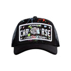 Christian Rose Iconic II Plate Trucker Cap - Black Paint Splat - Escape Menswear