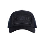 Christian Rose Iconic II Plate Trucker Cap - Black/Black - Escape Menswear