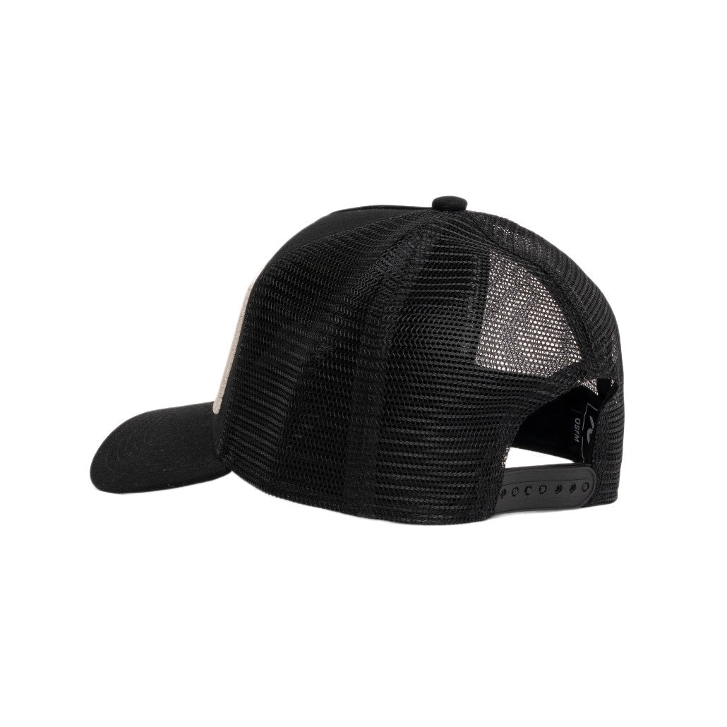 Christian Rose Iconic Vinyl Patch Trucker Cap - Black/White - Escape Menswear