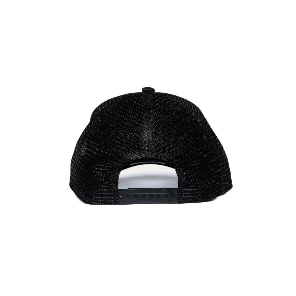 Christian Rose Private Plate Trucker Cap - Black/Black - Escape Menswear