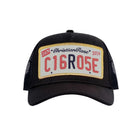 Christian Rose Private Plate Trucker Cap - Black/Gold - Escape Menswear