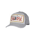 Christian Rose Private Plate Trucker Cap - Stone Grey/Gold - Escape Menswear
