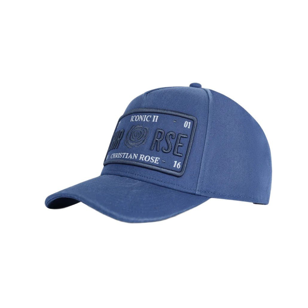 Christian Rose Washed Iconic II Trucker Cap - Navy - Escape Menswear