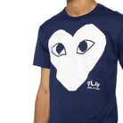 Comme des Garçons Heart Printed T-Shirt - Navy - Escape Menswear