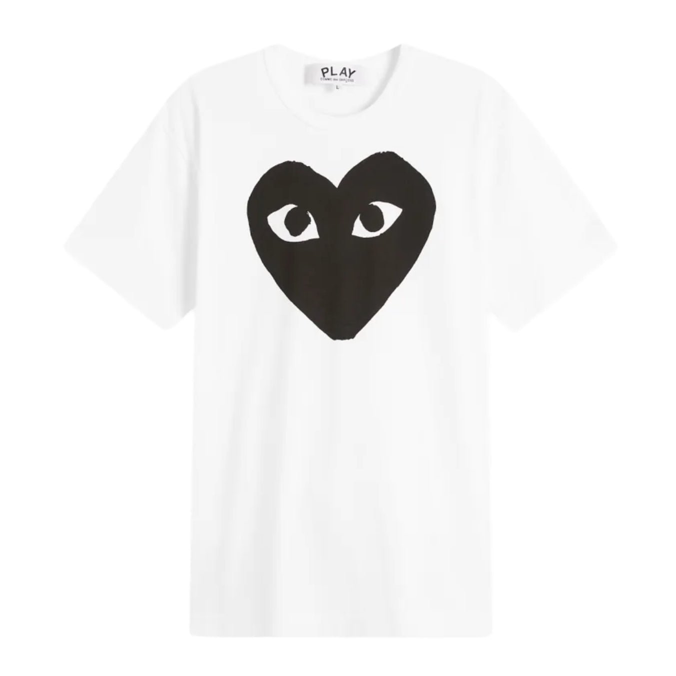 Comme des Garçons Play Black Heart T-Shirt - White - Escape Menswear
