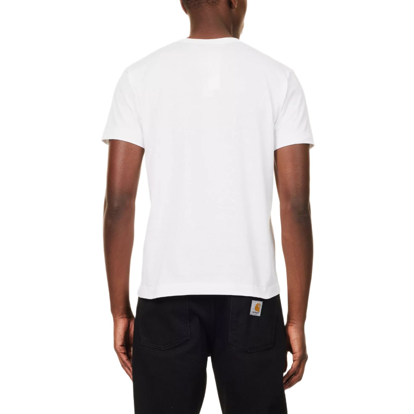 Comme des Garçons Play Heart Logo T-Shirt - White - Escape Menswear