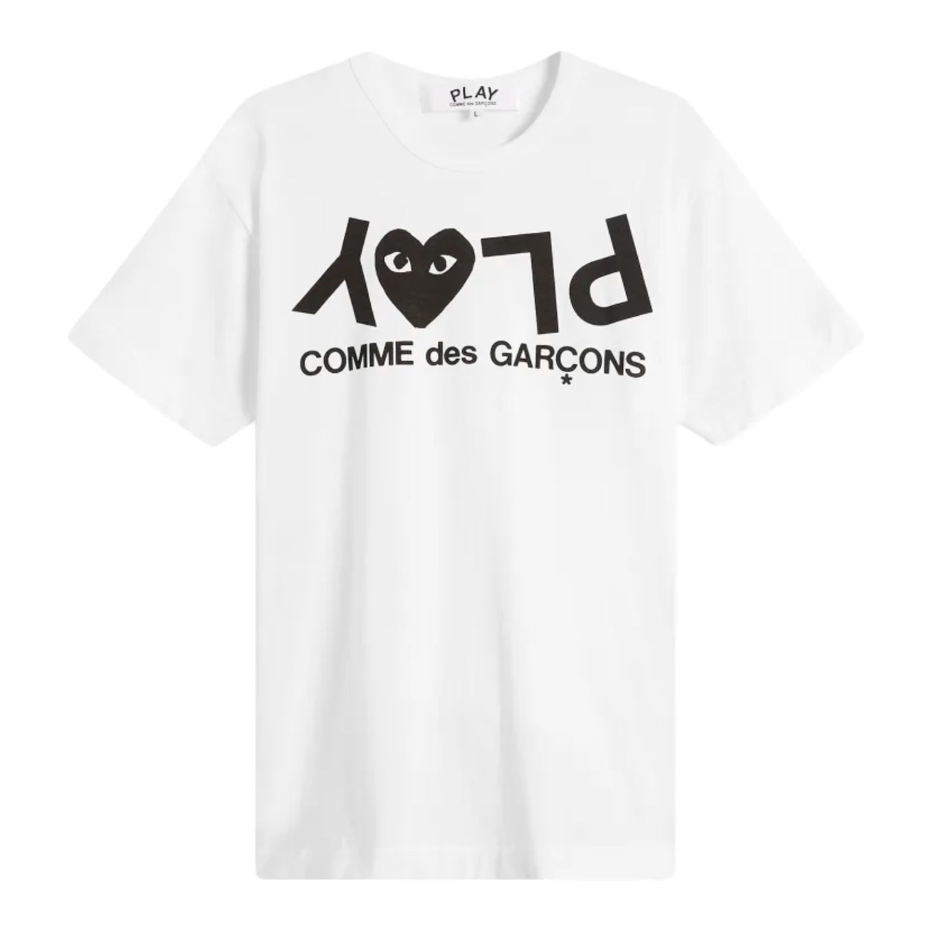 Comme des Garçons Play Logo Print T-Shirt - White - Escape Menswear