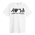 Comme des Garçons Play Logo Print T-Shirt - White - Escape Menswear