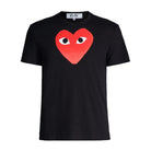Comme des Garçons Play Red Heart T-Shirt - Black - Escape Menswear