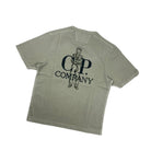 CP Company 1020 Jersey Embroidary T-Shirt - 610 Moss Gray Green - Escape Menswear