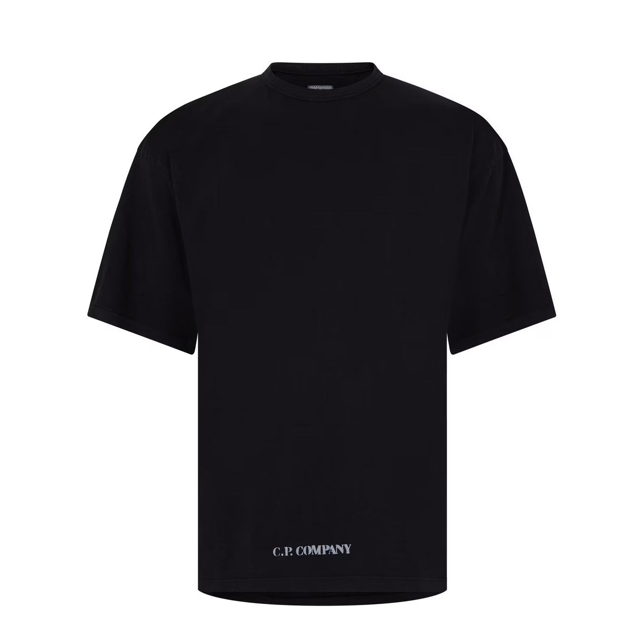 CP Company 1020 Jersey Stencil T-Shirt - 999 Black - Escape Menswear