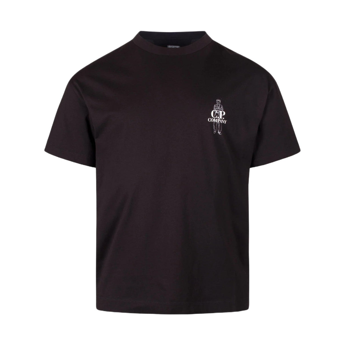 CP Company 30/1 Jersey Comfort Logo T-Shirt - 888 Total Eclipse - Escape Menswear