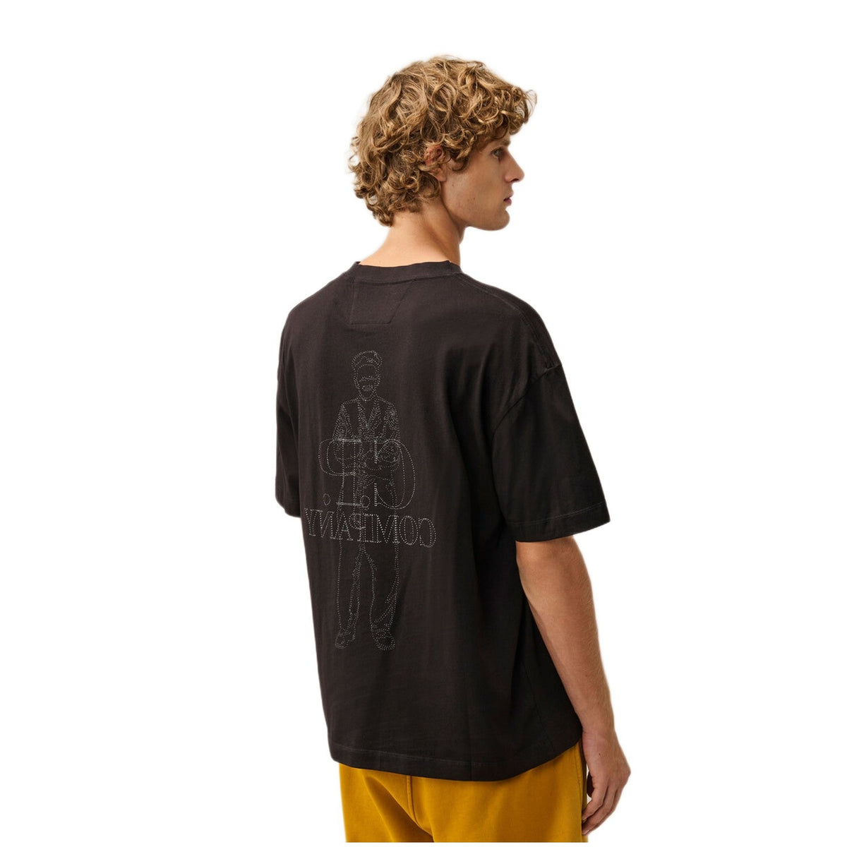 CP Company 30/1 Jersey Comfort Logo T-Shirt - 999 Black - Escape Menswear