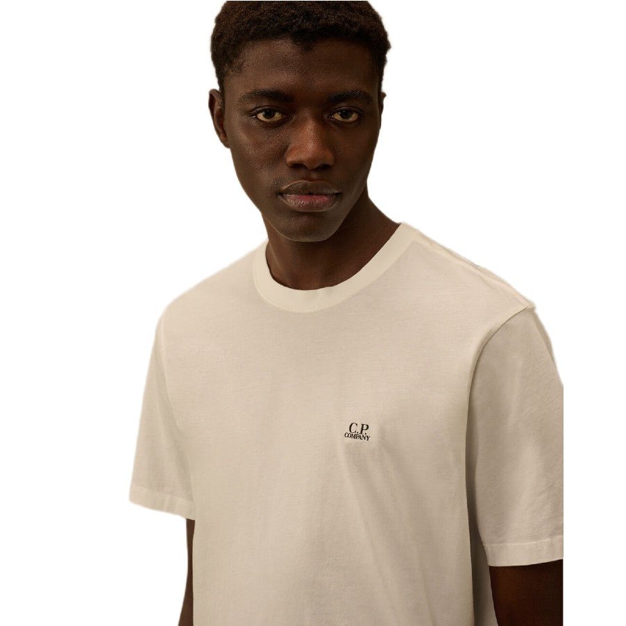 CP Company 30/1 Jersey Goggle T-Shirt - 103 Gauze White - Escape Menswear