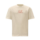 CP Company 30/1 Jersey Logo T-Shirt - 103 Gauze White - Escape Menswear