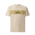 CP Company 30/1 Jersey Striped T-Shirt - 103 Gauze White - Escape Menswear