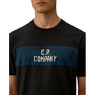 CP Company 30/1 Jersey Striped T-Shirt - 888 Total Eclipse - Escape Menswear