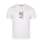 CP Company 30/1 Short Sleeve Printed T-Shirt - 103 Gauze White - Escape Menswear