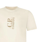 CP Company 30/1 Short Sleeve Printed T-Shirt - 114 Frozen White - Escape Menswear