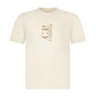 CP Company 30/1 Short Sleeve Printed T-Shirt - 114 Frozen White - Escape Menswear