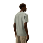 CP Company 30/1 Short Sleeve Printed T-Shirt - 809 Silver Blue - Escape Menswear
