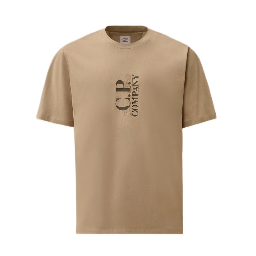 CP Company 30/1 Short Sleeve Printed T-Shirt - 904 Dove Grey - Escape Menswear
