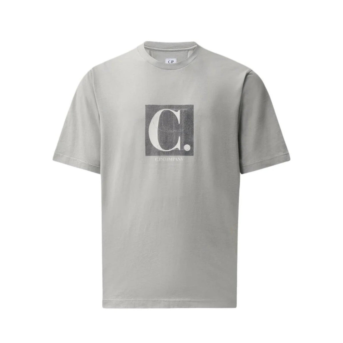 CP Company Chest-Back Logo T-Shirt - 936 Flint Grey - Escape Menswear