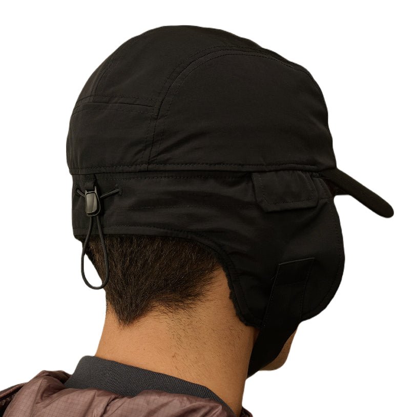 C.P. Company Chrome - R Earflap Cap - 999 Black - Escape Menswear