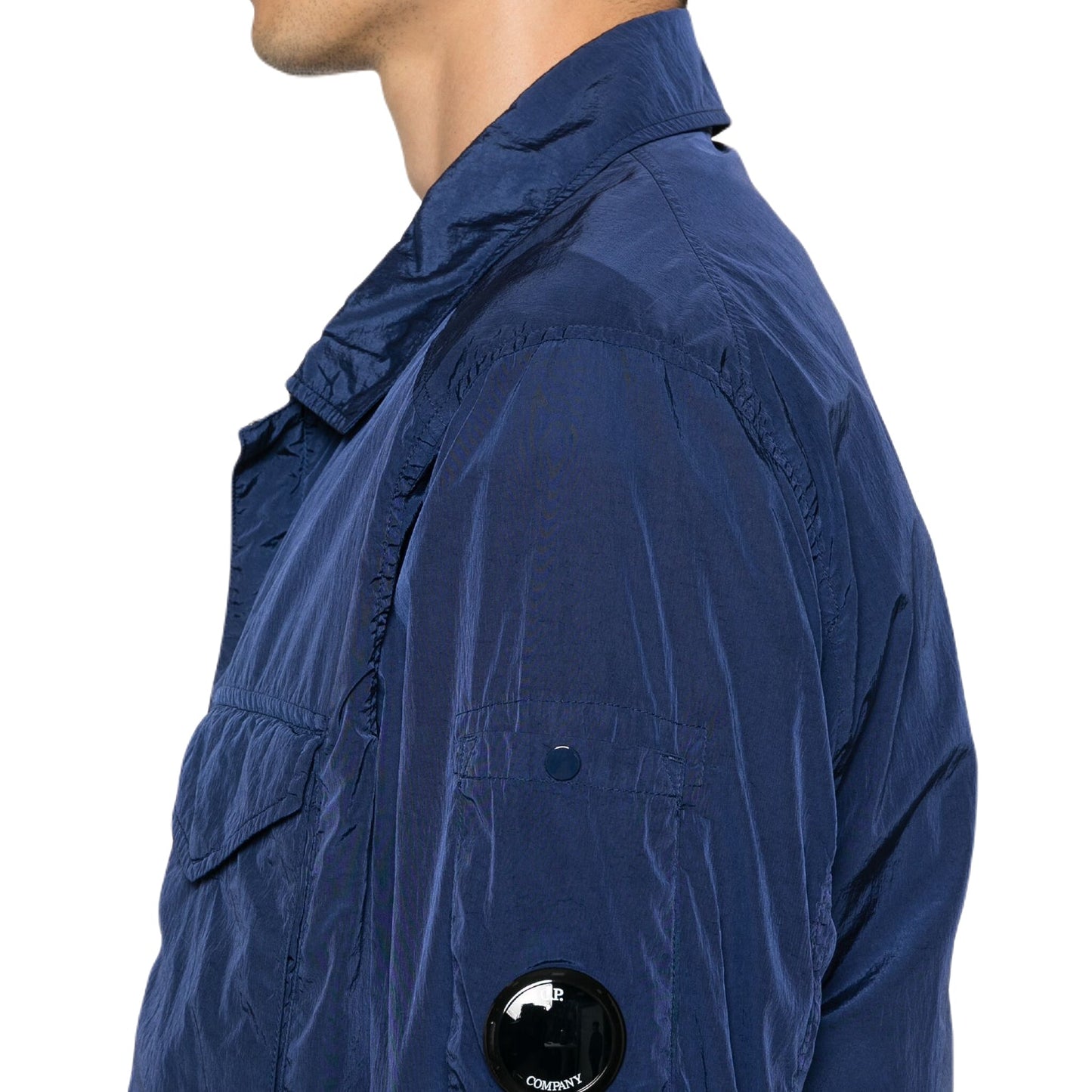 C.P. Company Chrome - R Lens Overshirt - 887 Estate Blue - Escape Menswear