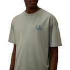 CP Company Comfort Logo T-Shirt - 809 Silver Blue - Escape Menswear