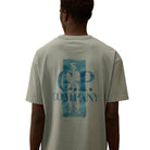 CP Company Comfort Logo T-Shirt - 809 Silver Blue - Escape Menswear