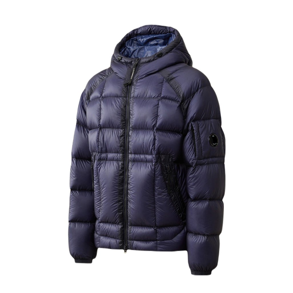 C.P. Company D.D. Shell Hooded Jacket - 887 Estate Blue - Escape Menswear
