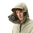 CP Company Diagonal Fleece Boxy Full Zip Hoodie - 356 Rock Beige - Escape Menswear