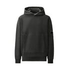 CP Company Diagonal Fleece Lens Hoodie - 985 Raven Grey - Escape Menswear