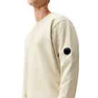 CP Company Diagonal Fleece Lens Sweatshirt - 120 Silver Birch - Escape Menswear