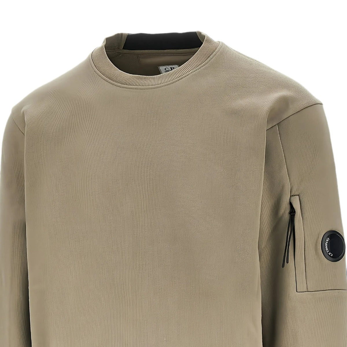 CP Company Diagonal Fleece Lens Sweatshirt - 356 Rock Beige - Escape Menswear