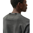CP Company Diagonal Fleece Lens Sweatshirt - 985 Raven Grey - Escape Menswear