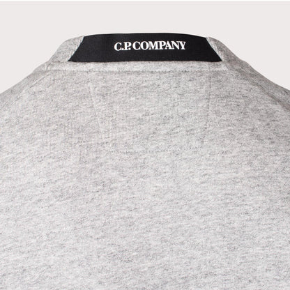 C.P. Company Diagonal Fleece Lens Sweatshirt - Grey Melange - Escape Menswear