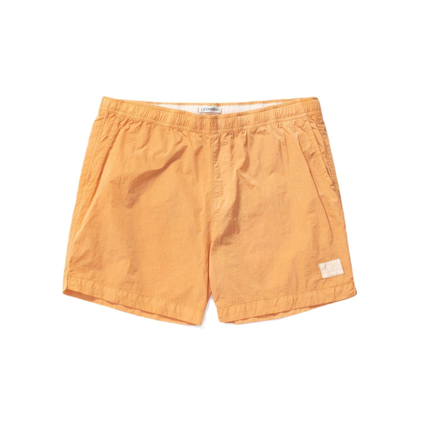 C.P. Company Eco-Chrome R Logo Swim Shorts - 437 Pastry Orange - Escape Menswear