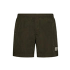 C.P. Company Eco-Chrome R Logo Swim Shorts - 683 Ivy Green - Escape Menswear
