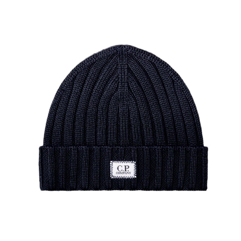 CP Company Extrafine Merino Wool Beanie - 888 Total Eclipse - Escape Menswear