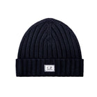 CP Company Extrafine Merino Wool Beanie - 888 Total Eclipse - Escape Menswear