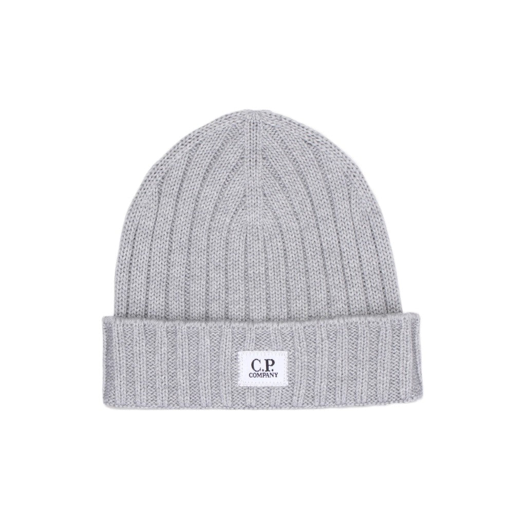 CP Company Extrafine Merino Wool Beanie - M92 Grey - Escape Menswear