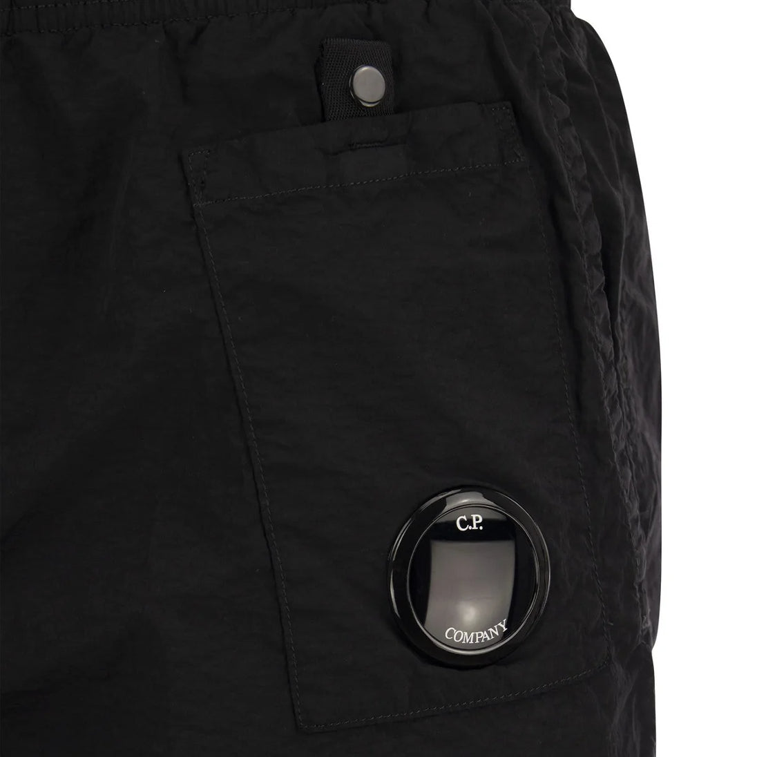 C.P. Company Flat Nylon Swim Shorts - 999 Black - Escape Menswear