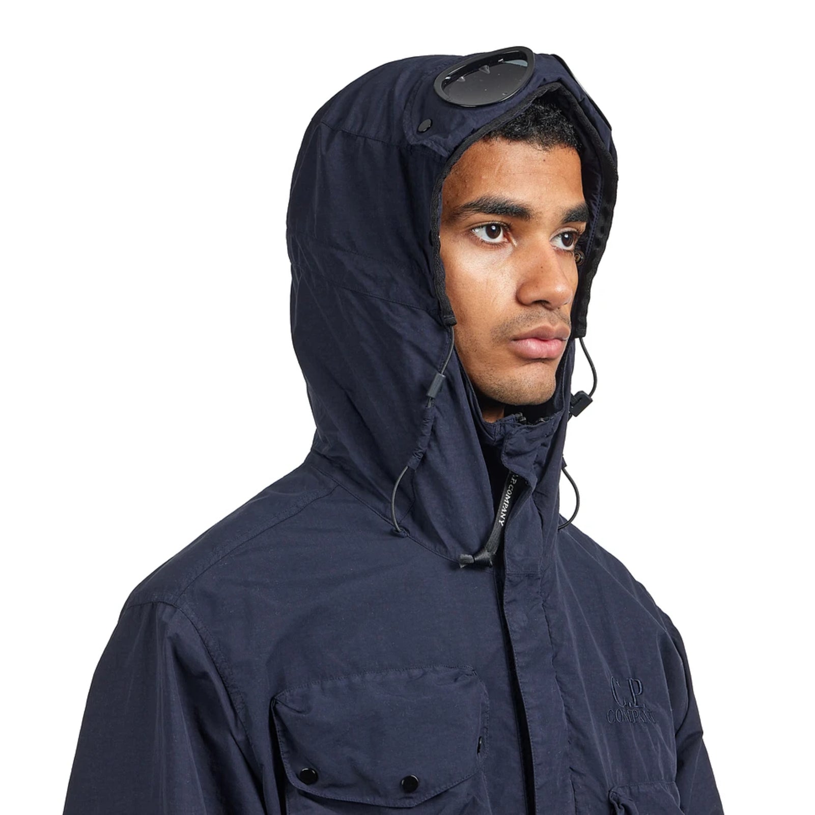 CP Company Flatt Nylon Goggle Jacket - 888 Total Eclipse - Escape Menswear