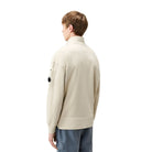 CP Company Fleece Boxy Lens Zip Sweatshirt - 120 Silver Birch - Escape Menswear