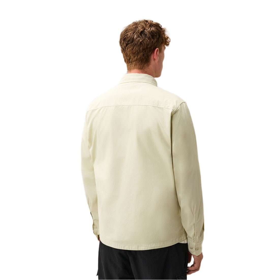 CP Company Gabardine Lens Zip Overshirt - 120 Silver Birch - Escape Menswear