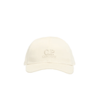 CP Company Gabardine Logo Cap - 114 Frozen White - Escape Menswear