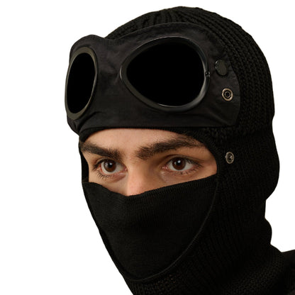 C.P. Company Goggle Balaclava Beanie - 999 Black - Escape Menswear